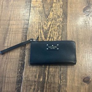 Black Leather Kate Spade Clutch